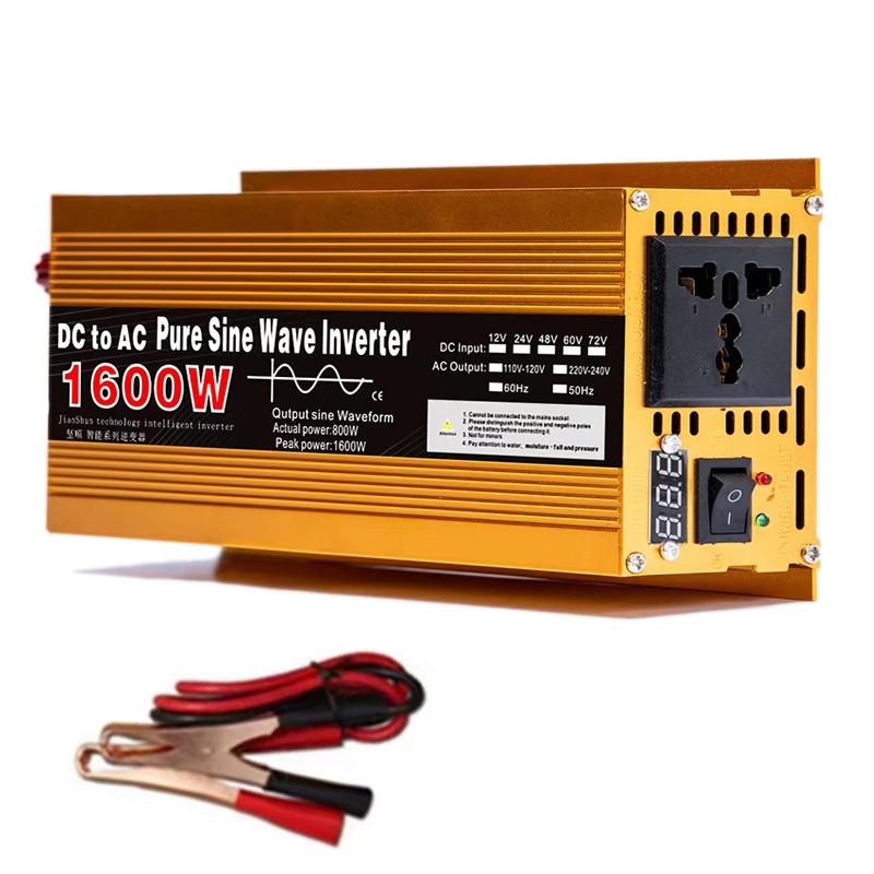 Inverter 12v 220v Pure Sine Wave 1000W 2000W 3000W DC 12v To AC 220V Portable Power Bank Converter Solar Inverter