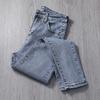 Women's High Waist Light Wash Cropped Skinny Jeans – Spring/Autumn 2025 Trendy Slimming Eight-Point Pants