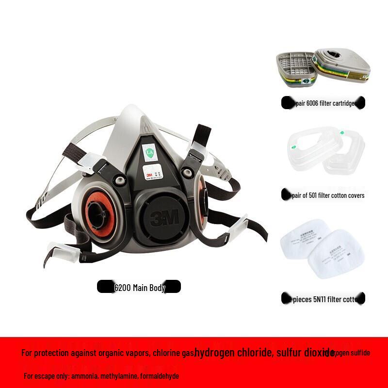 3M 6200 Respirator Kit with 6006CN Cartridges and 5N11CN Filters