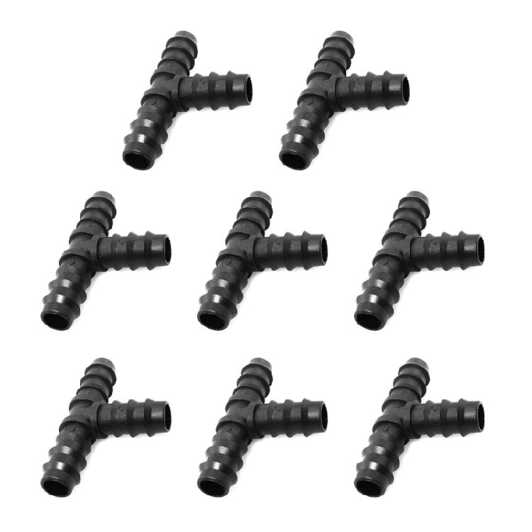 8Pcs Drip Irrigation Straight Fittings Barbed Locking Butt Joint Connectors 16mm Drip Tape Tubing Sprinkler Systems