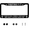 Personalise In God We Trust Christian License Plate Frames Car Universal Accessories Stainless Steel License Plate Cars Decor Screw Caps Fits