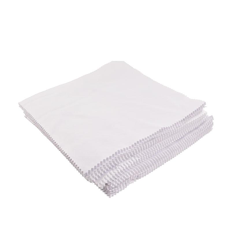 100pcs 20x20cm 220gsm Sublimation Microfiber Cleaning Cloth Eyeglasses Screen Lens Cleaning Cloth White 20x20cm 220gsm