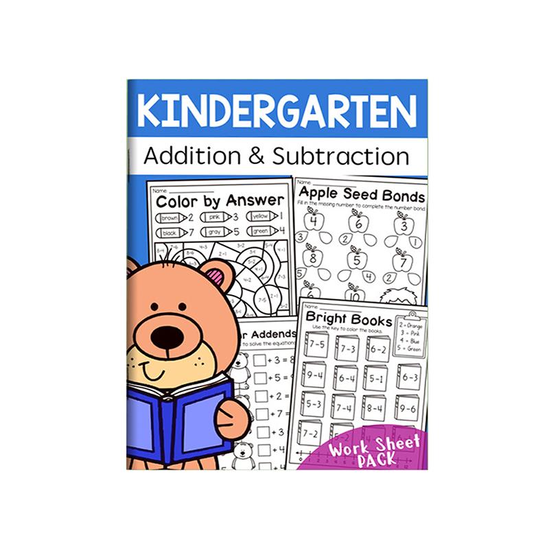 

Інтерактивний математичний робочий зошит на 32 сторінки з робочими аркушами на додавання та віднімання, кросвордами та кольоровими математичними завданнями