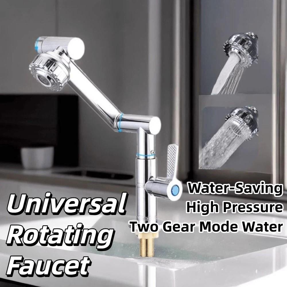 360° Rotating Robotic Arm Faucet Hot and Cold Water Flexible Dual Mode Faucet Water-Saving High Pressure Kitchen Rotating Faucet