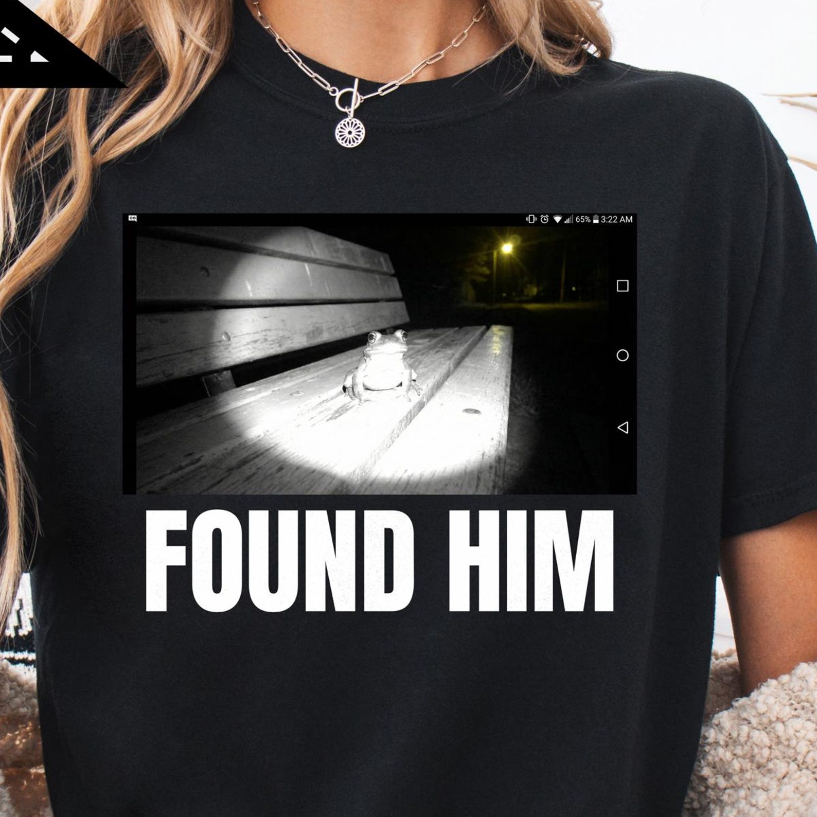 Found Him Frog Meme, Oversized Shirt, Funny Frog T-Shirt S