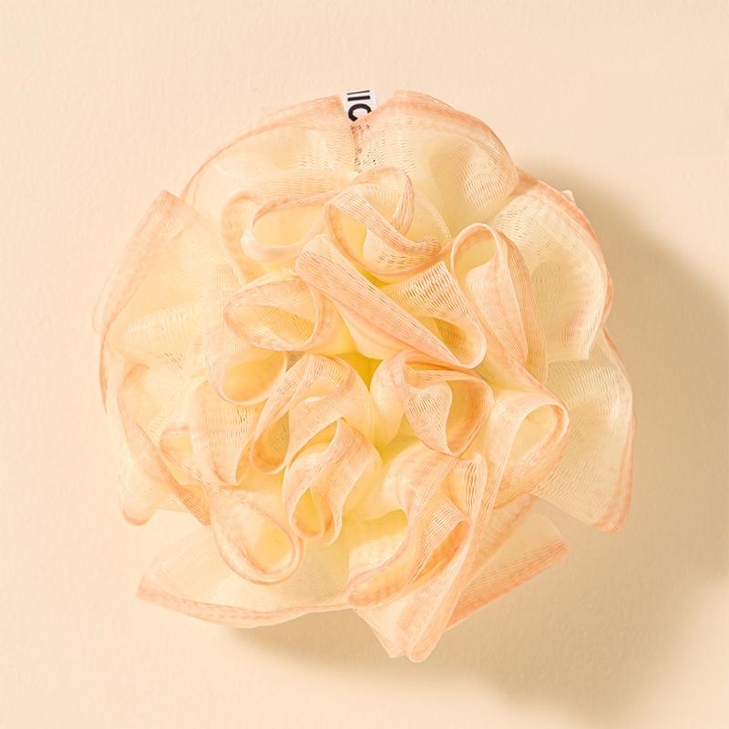 

Мягкая мочалка-губка для душа 2-в-1 с дозатором мыла и скрабом для тела, отшелушивающий шарик для душа для мужчин и женщин розовый