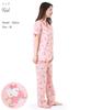 Hello Kitty Shirt Pyjama Breitband Baumwolle Kurzarm Lange Hose Oberteil und Unterteil Set Room Wear Loungewear Ribbon Ribbon Hello Kitty [SAZAC] 100%