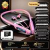 2025 Wireless Bluetooth Neckband Headphones: Sports Design, Extra-Long Battery, Noise Cancelling, Deep Bass, Apple & Android Compatible