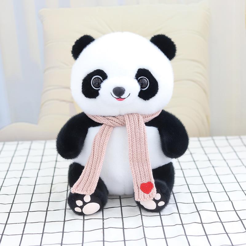 Pullover tragen Panda Puppe Kratzmaschine Puppe Riesenpanda 8 Zoll Plüsch Spielpanda Souvenir