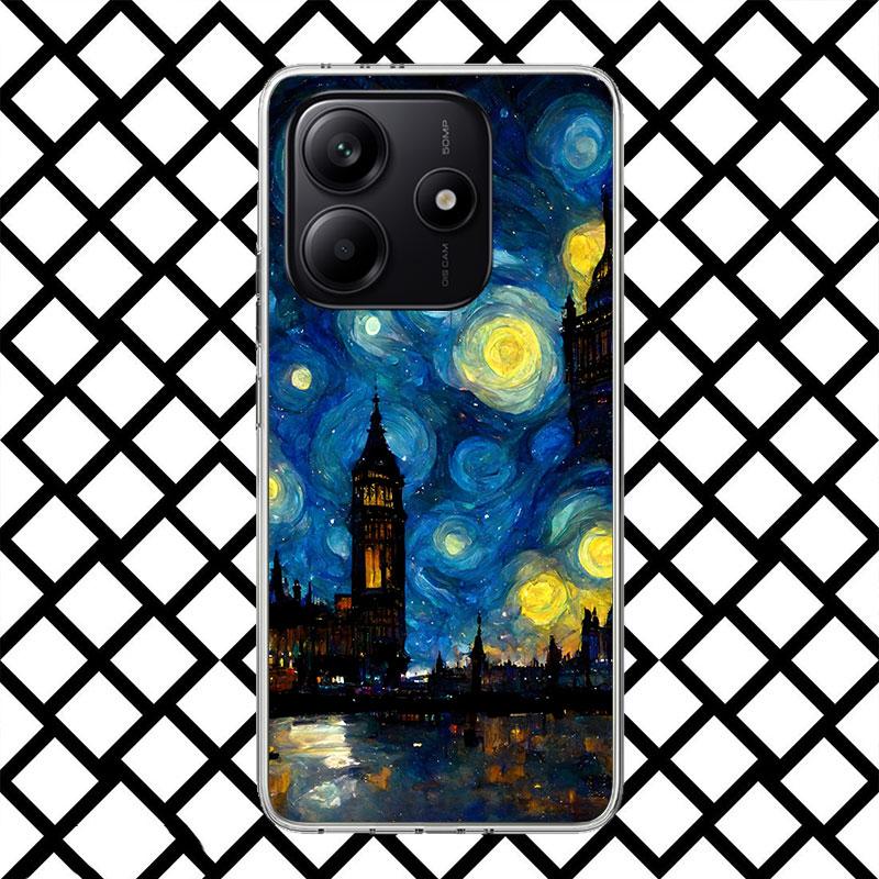 Starry Night Van Gogh Art Phone Case for Xiaomi Redmi Note 15 14 14S 13 12 12S 11 Pro Plus 11E 11T 11S 10S 5G Soft Cover Fundas