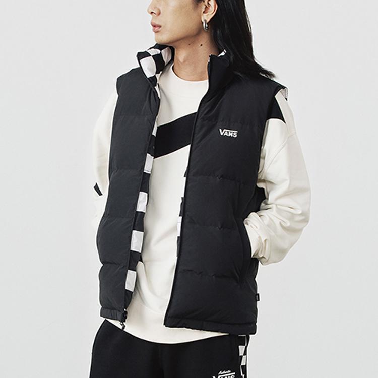 Vans Reversible Warm Workwear Stand Collar Down Vest Unisex Vests Black VN0A54NUBLK