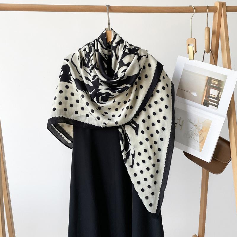 

Шелковый шарф, большой квадратный шарф для женщин, весенний, новый, высококачественный, трогательный, двухсторонний, цифровой, печатный платок-шарф