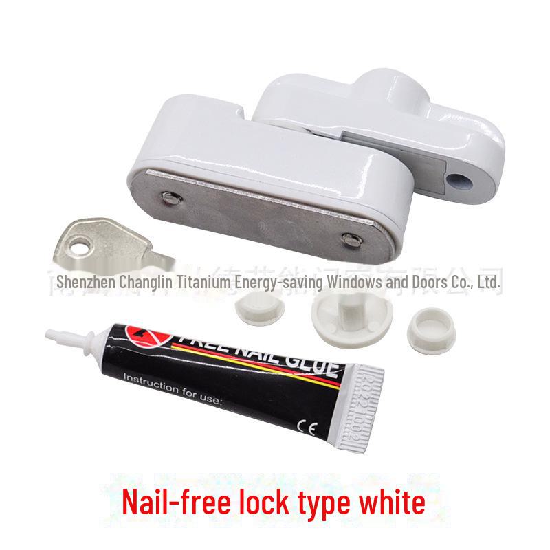 T-Type Lock Sliding Window Handle: Anti-Theft Casement Lock for Plastic and Steel Windows