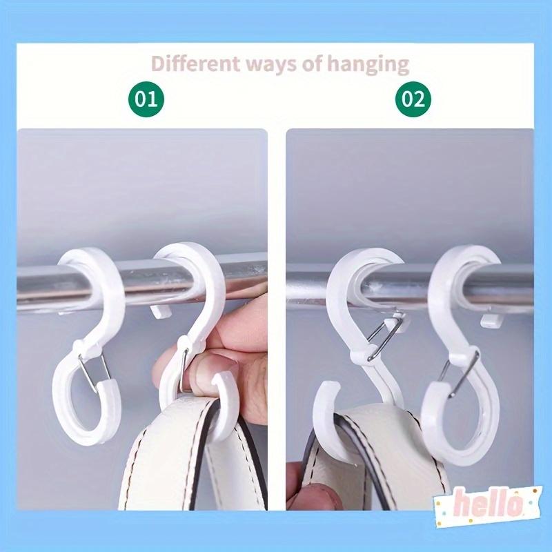 S-shaped Hook Buckles for Kitchen and Bathroom Horizontal Bar Hooks Without Drilling Plastic Clothes Hangers