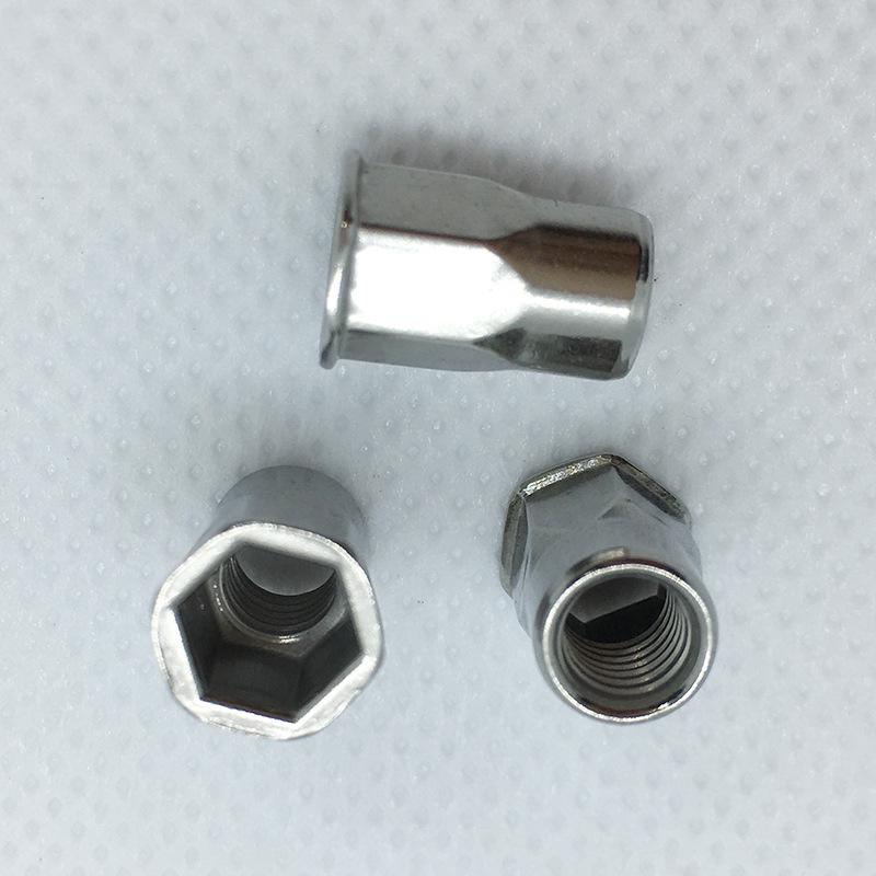 Gude 304 Stainless Steel Flat Head Half Hex Rivet Nut