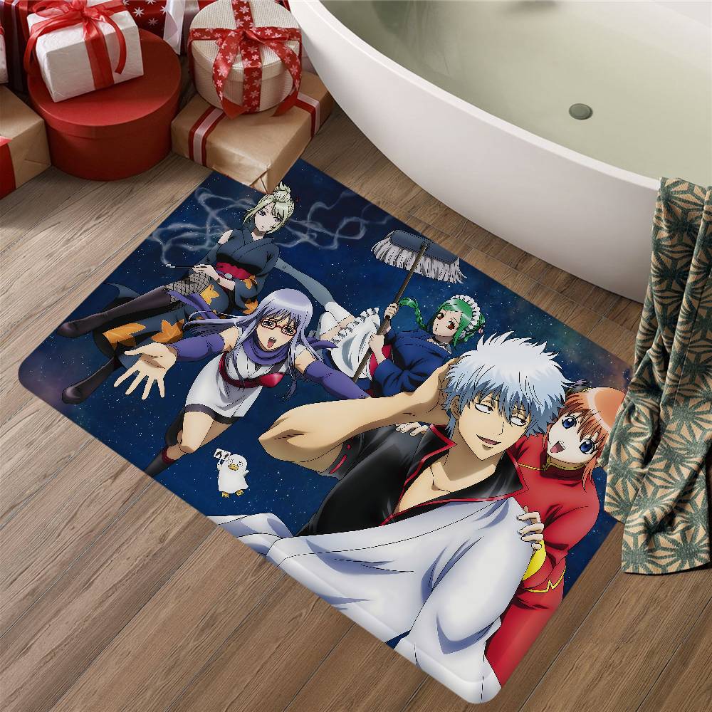 GINTAMA ANIME Bathroom Mat Anti-slip Absorb Water Long Strip Cushion Bedroon Mat Hotel Decor Mat