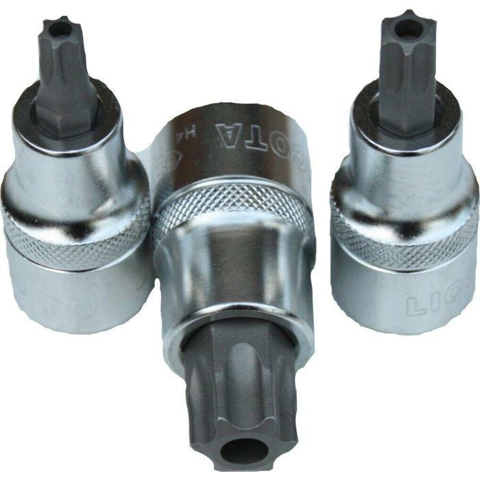 Douille Torx 1/2 pouce T70 en Acier S2 avec Trou de Sécurité