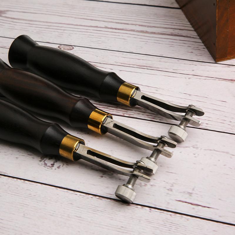 

Регулируемый кромкорез Профессиональные инструменты для кожевенного ремесла Сделай сам Инструменты из нержавеющей стали Инструменты для нанесения декоративных линий на кромку 1.5mm чёрный