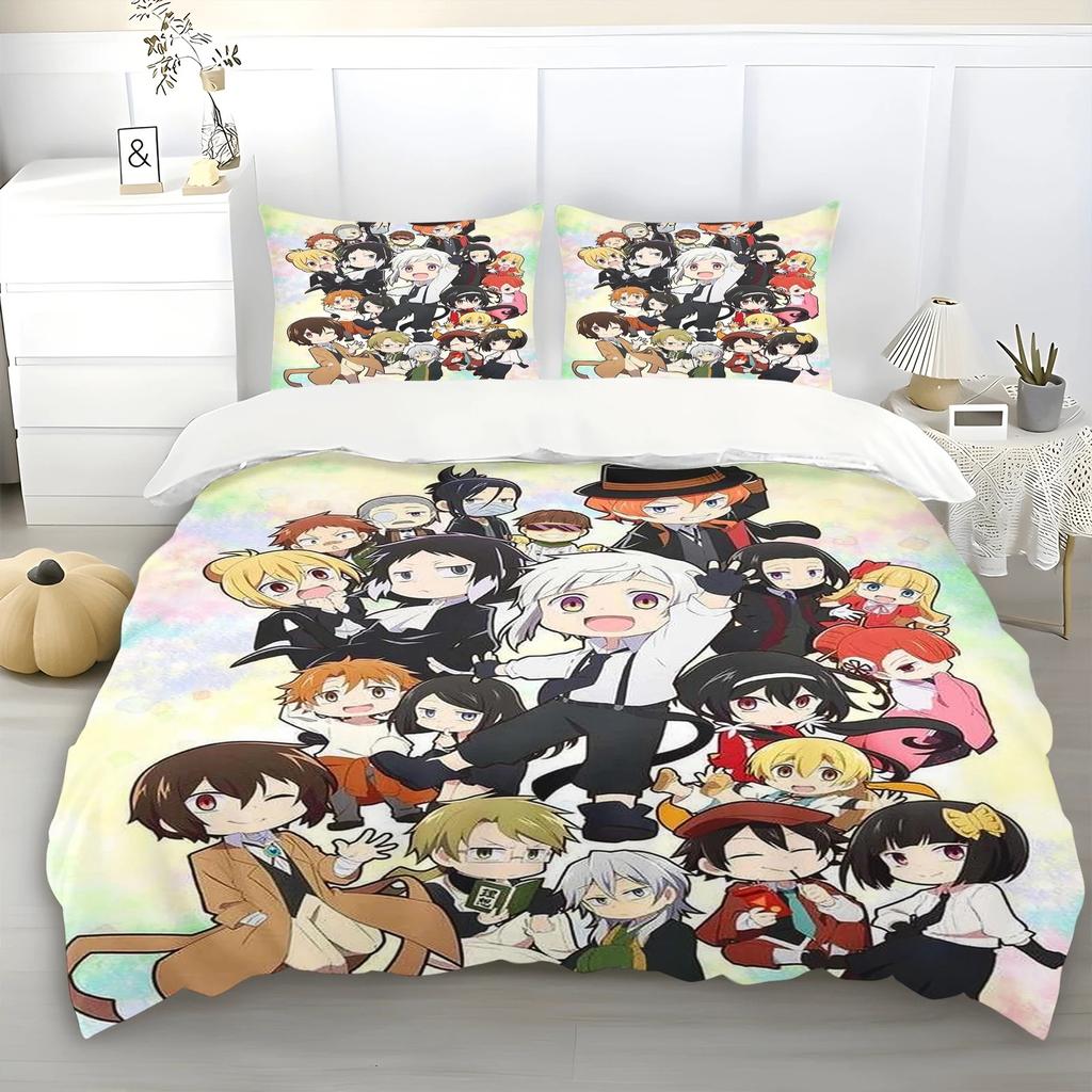3D Printed Bungo Stray Dogs Anime Nakahara Bedding Set for Boys Girls Duvet Cover Twin Queen King Full Single Double Sizes