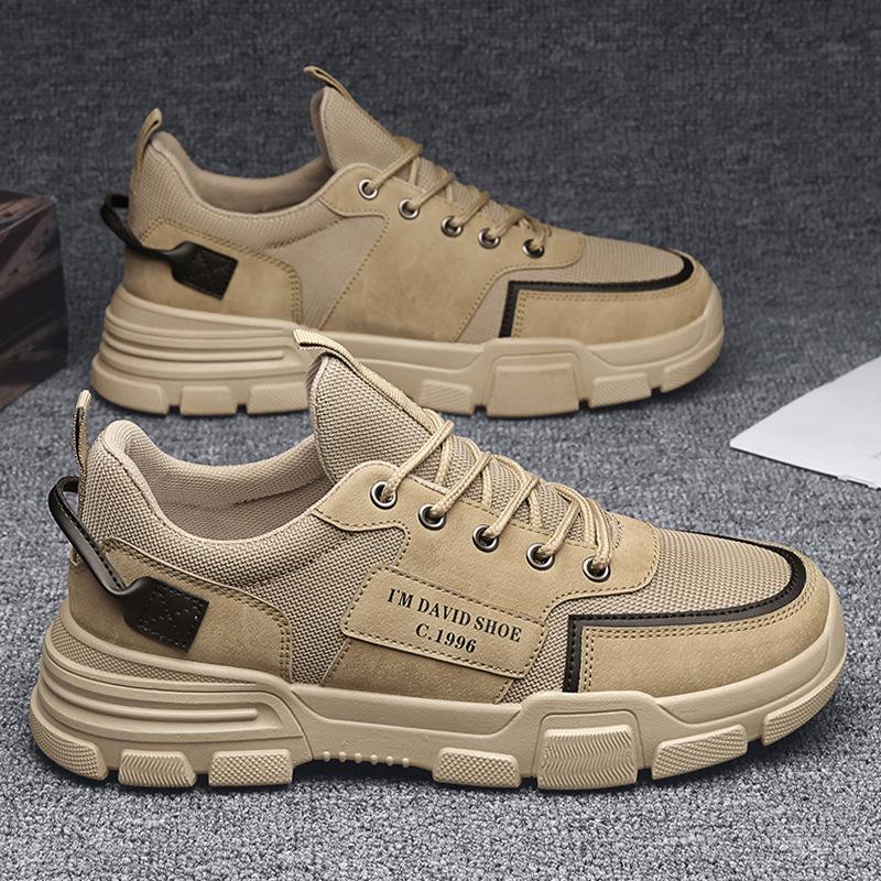 New spring light tooling non-slip work men's outdoor shoes breathable and wear-resistant men's shoes casual black sports board shoes