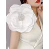 Multi Layer Soft Fabric Large Flower Brooch Stylish Breastpin for Dresses and Tops Floral Shaped Corsage Party Accessory