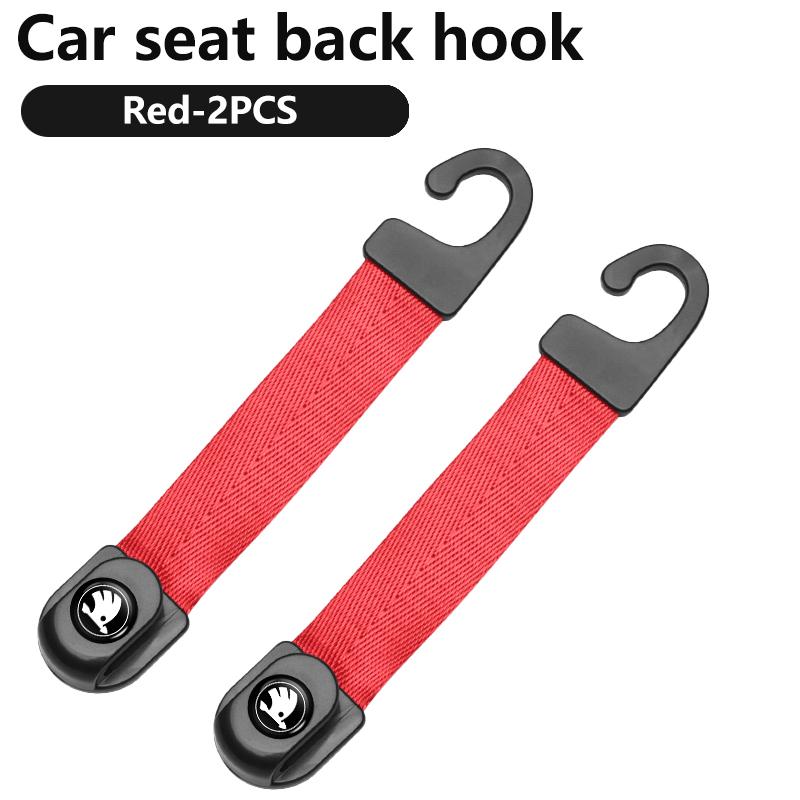 FFRP2 Car Hooks Front Seat Headrest Organizer Holder Clothes Hanger Accessories For Skoda Rapid Octavia Derivative Enyaq-iV VisionS