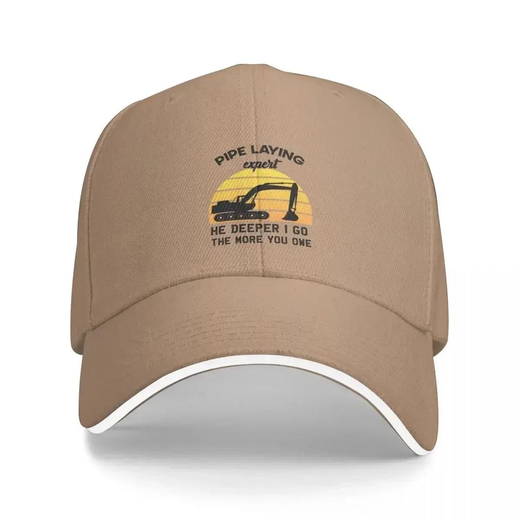 The Deeper I Go the More You Owe Pipe Laying Expert Gift Cap Baseball Cap trucker hat hat Unisex luxury boy child hat Womens