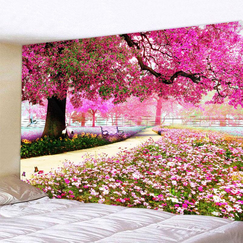 Natural Wall Tapestry Mandala Garden Landscape Bohemian Room Decoration Psychedelic Tapiz Hippie Bedroom Cloth Carpet 8 Sizes