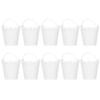 10PCS Flower Pot Mini Succulent Plant Pot Small Metal Bucket for Indoor Outdoor DecorWhite 4x5.5x6cm