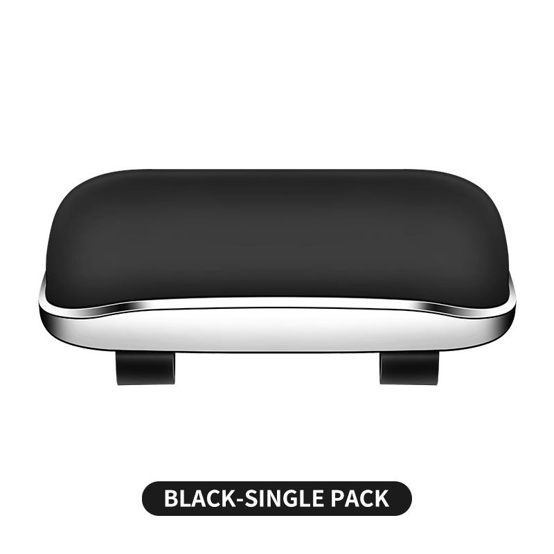 New Clip-On Car Sunglasses Box Auto Sun Visor Eyeglass Case Soft-Lined Anti-Scratch Electroplating Durable ABS Fits All Vehicles