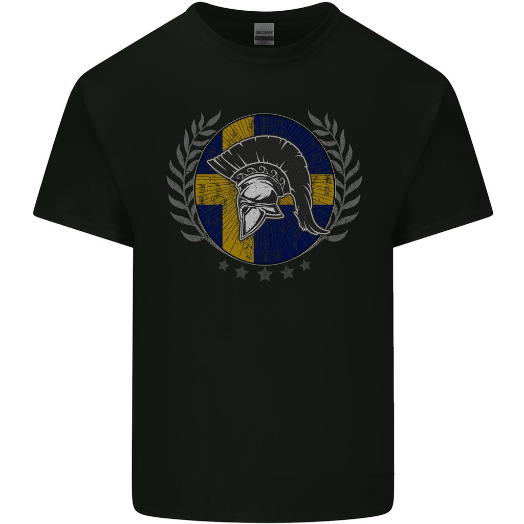 Sweden Bodybuilding Flag Gym Training Swedish Unisexs Light Cotton TShirt