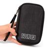 Gadget Pouch 1912cm Three-layer PC Accessory Storage Cable Holder Convenient Item Lightweight Waterproof Travel Business Trip (black)