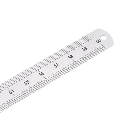 uxcell Stainless Steel Ruler, Straight Edge Measuring Tool for Woodworking, Painting, and Crafts, 1.5m Long x 1.5mm Thick x 38mm Wide, Silver Tone