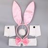 Halloween Rabbit Costume Set Rabbit Ears Headband Bow Tie Round Tail & Arm Cuffs, Halloween Rabbit Costume Accessories