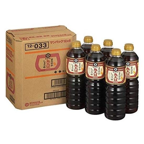 Kikkoman Foods Mild Round Soy Sauce 1L 6 bottles