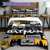3pcs Duvet Cover Set (1*Duvet Cover + 2*Pillowcase, Without Core),Superheroes Print Bedding Set, Bedroom Decor, All‑Season, Birthday Gift