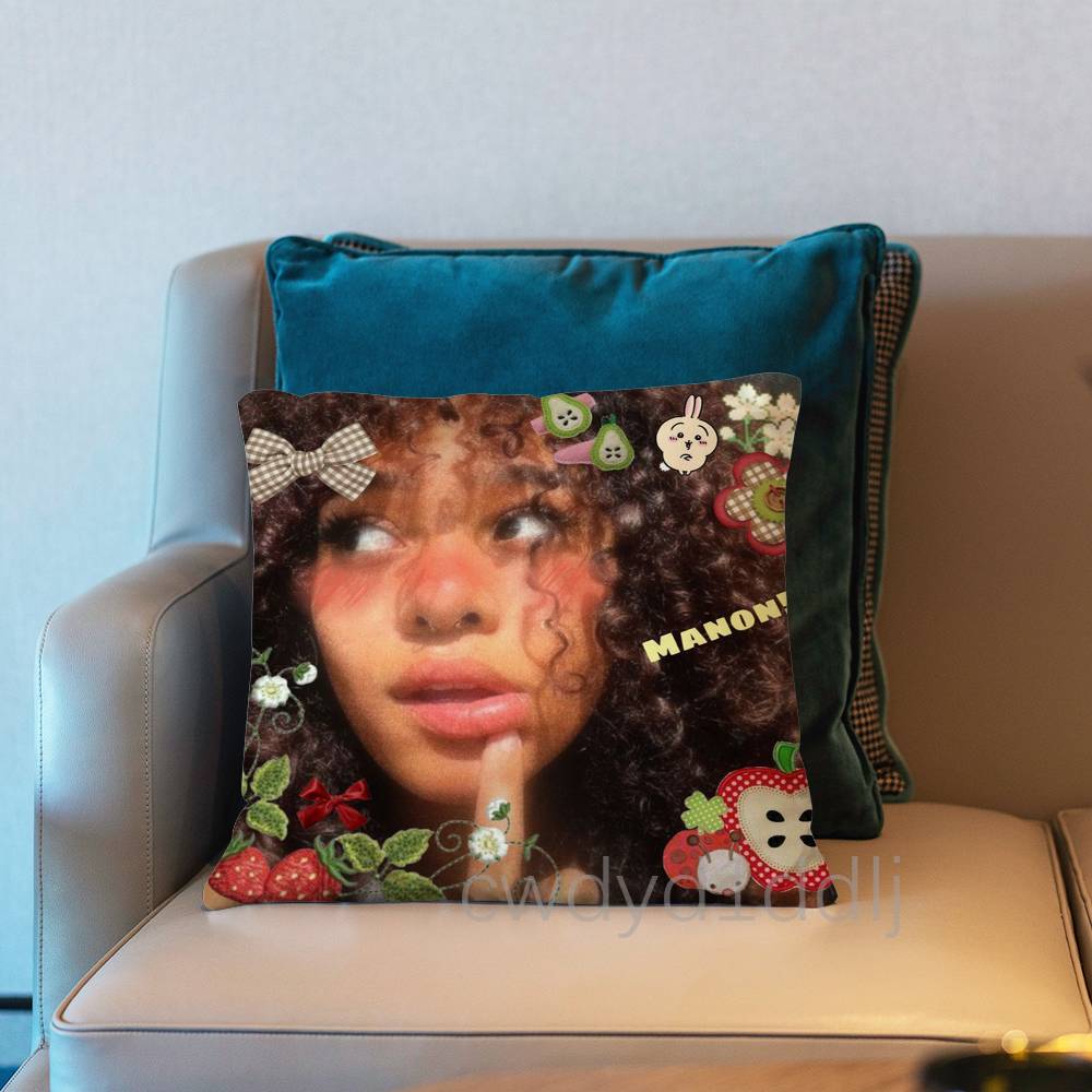 KKatseye Manon Kpop Cushion Cover Pillow Cover Decor Pillowcase Printed Cushion Case For Couch