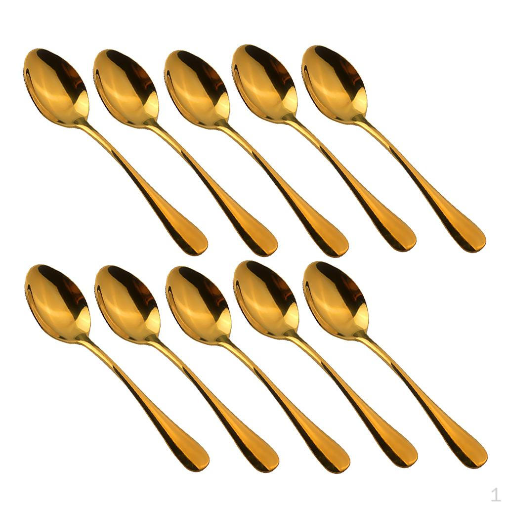 

10 чайных ложек из нержавеющей стали, ложка, чайная ложка