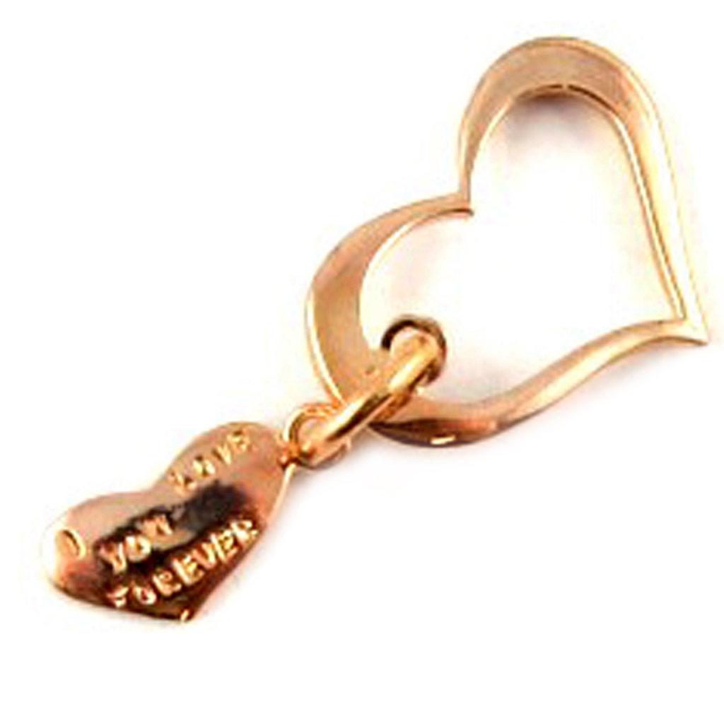 Les Trésors De Lily [D0982] - Gold 'I Love Mom' Pendant /