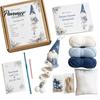 Parent Child Interaction Activities DIY Crochet Gnome Ornament Kit, Christmas Theme Soft Knitted Craft Thanksgiving Handmade Gift Sets Set,