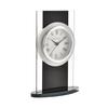 Wm.Widdop Black & Clear Glass Mantel Clock