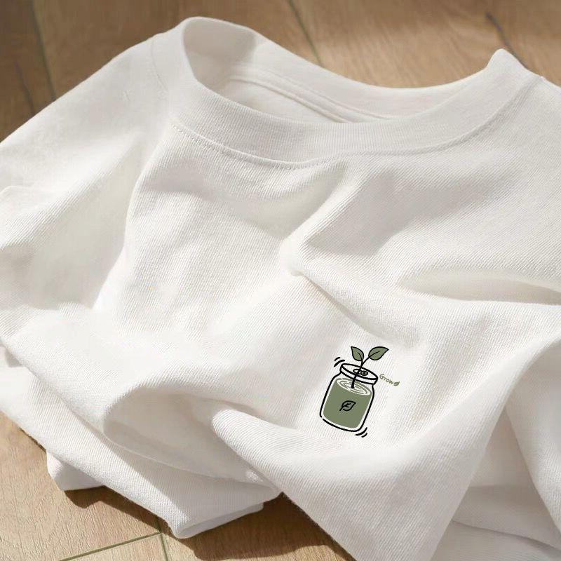 

Футболка из чистого хлопка, тяжелая, брендовый прилавок, скидка, большая распродажа, с коротким рукавом, мужская и женская, одинакового стиля, летняя, свободная футболка S code [Heavy weight pure cotton]]