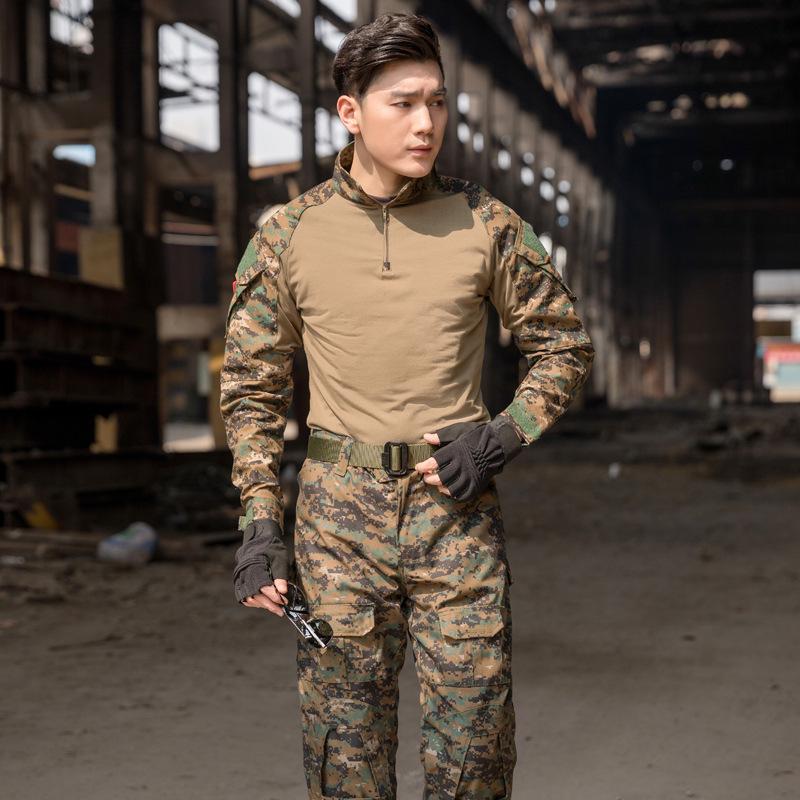 Tactical Python Pattern Camouflage Training Suit - Slim Fit, Wear-Resistant Outdoor Uniform
