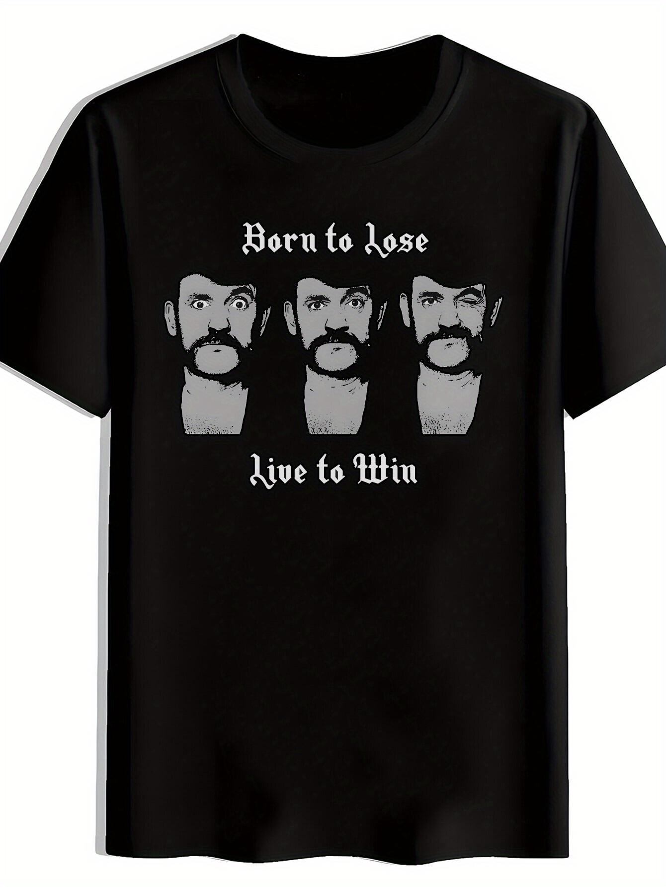 Black T-shirt with Bold Born to Lose S