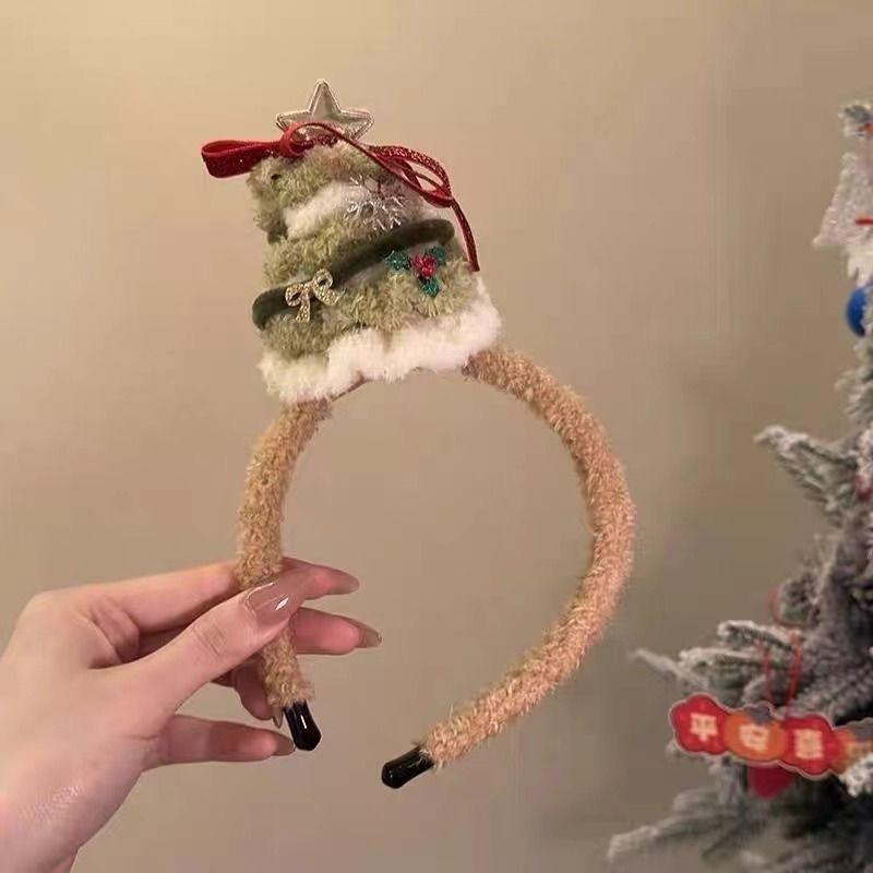 

2025 New Christmas Decorative Headbands, Hairpins, Atmosphere Bow, Women s Creative and Interesting Holiday Objects зелений