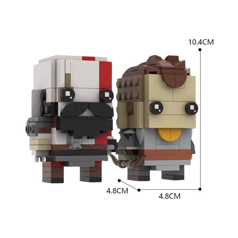 Building Block Set God Of War Kratos And Atreus Game Brickhead Toy Boy