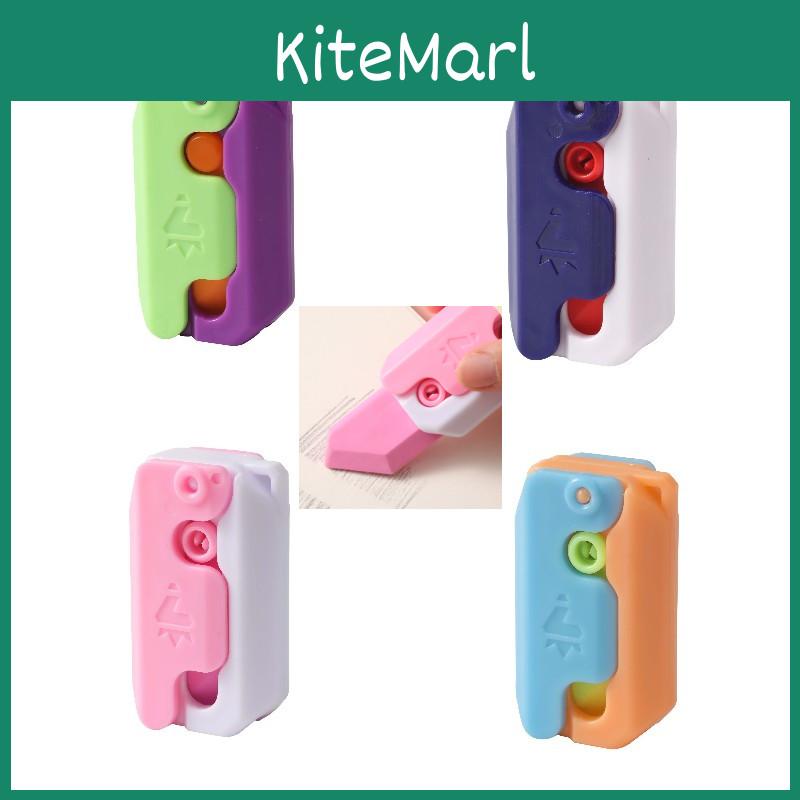 New Cartoon 3d Gravity Carrot Eraser Toy For Students Creative Stationery To Release Stress Purple Shell)