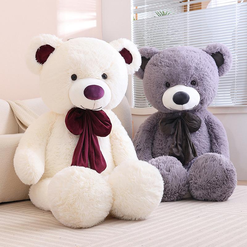 80/100cm Brown Bear Plush Toy Giant Stuffed Animals Birthday Valentines Day Gift Soft Pillow Dolls Grilfriend Stylish Appearance Practical Daily Use