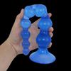 Transparent Colored Bead Anal Plug SM For Men And Women  Large Suction Cup For Sexual Pleasure  Anal Expansion Device  Adult Toy