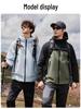 Stylish Unisex Waterproof Windproof Color Block Jacket for Hiking and Workwear
